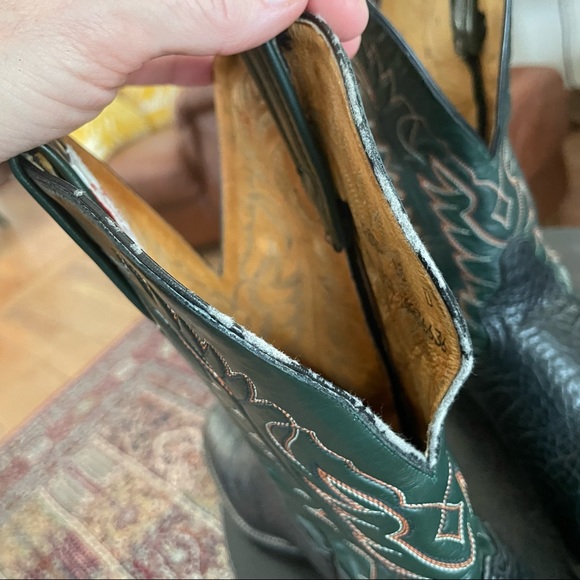 Tony Lama Shoes Tony Lama Western Roper Boots Dark Green And Black